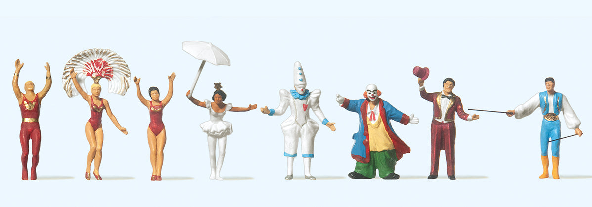 Preiser Circus Artists (8) Figure Set PR20254