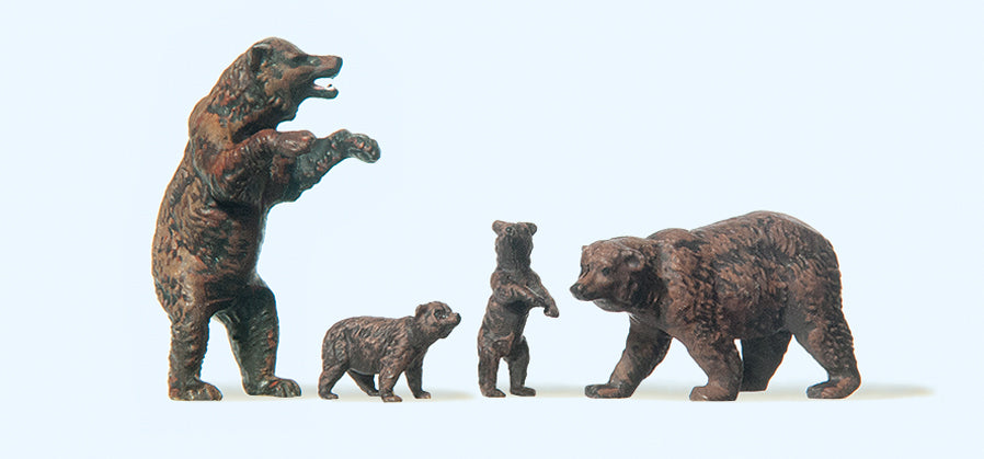 Preiser Circus Brown Bears (4) Figure Set PR20386