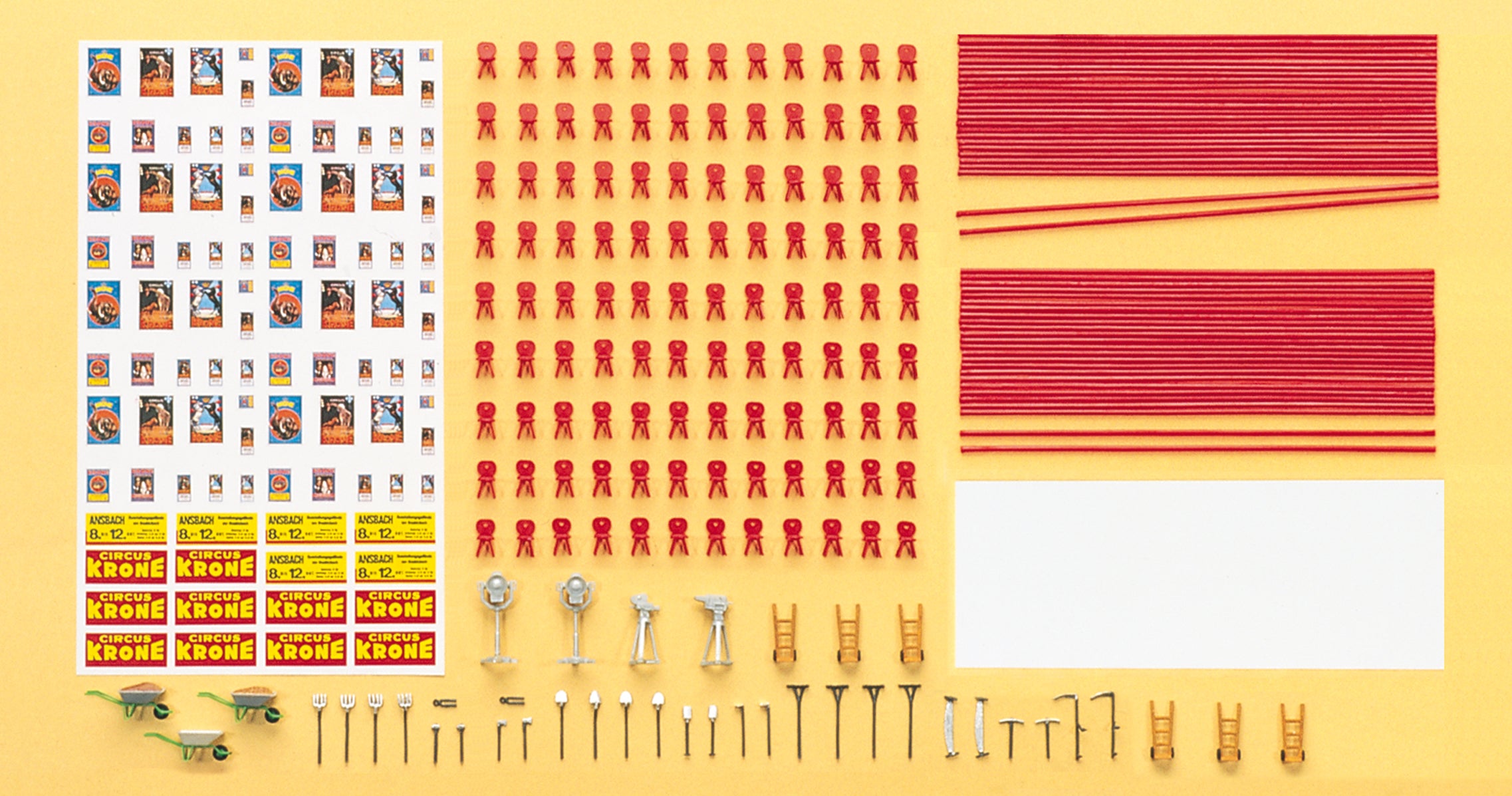Preiser Circus Krone Tent Accessories Kit PR21048