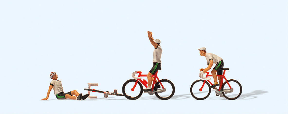 Preiser Racing Cyclists Team 2 (3) Figure Set PR25005
