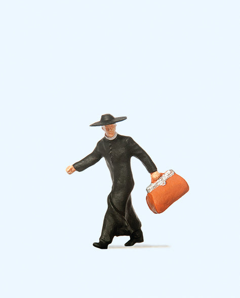 Preiser Priest in a Hurry Figure PR28015