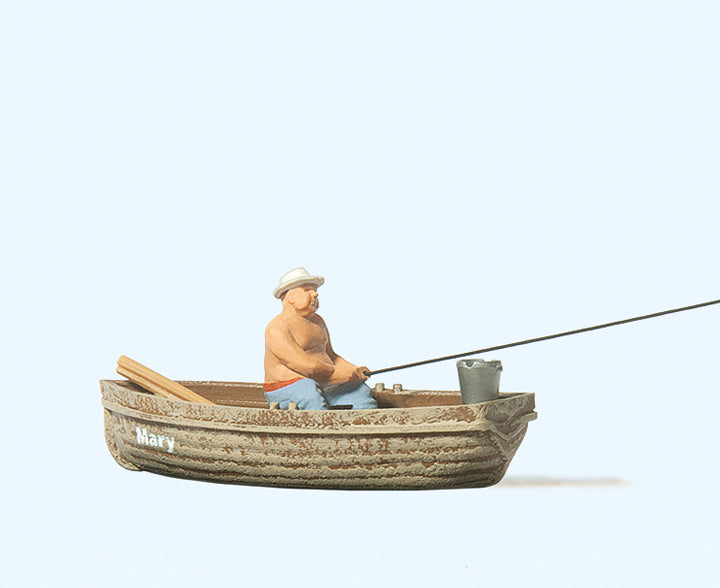 Preiser Angler in a Boat Figure PR28052