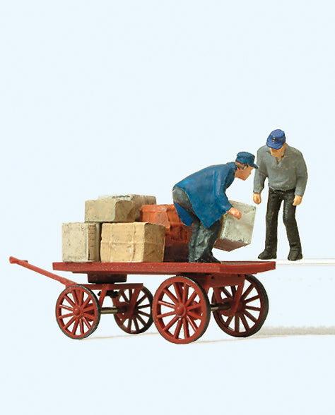 Preiser Loading Workers with Cart Figure PR28084