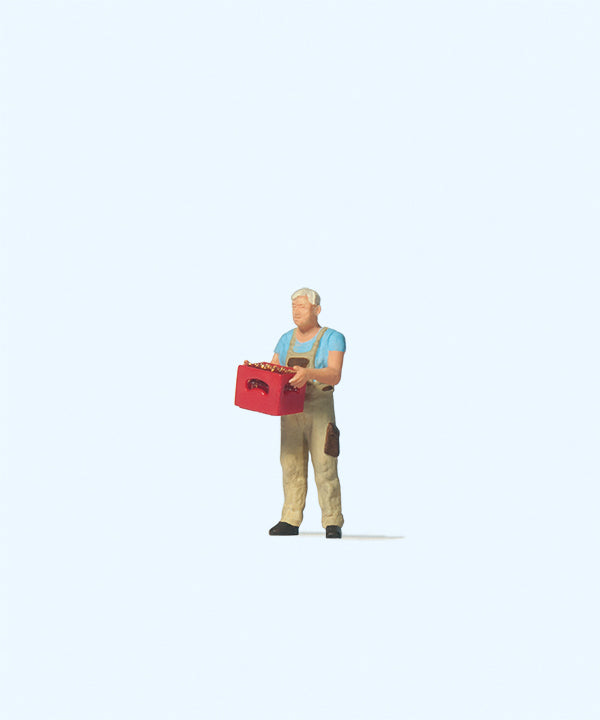Preiser Man with Beer Crate Figure PR28234