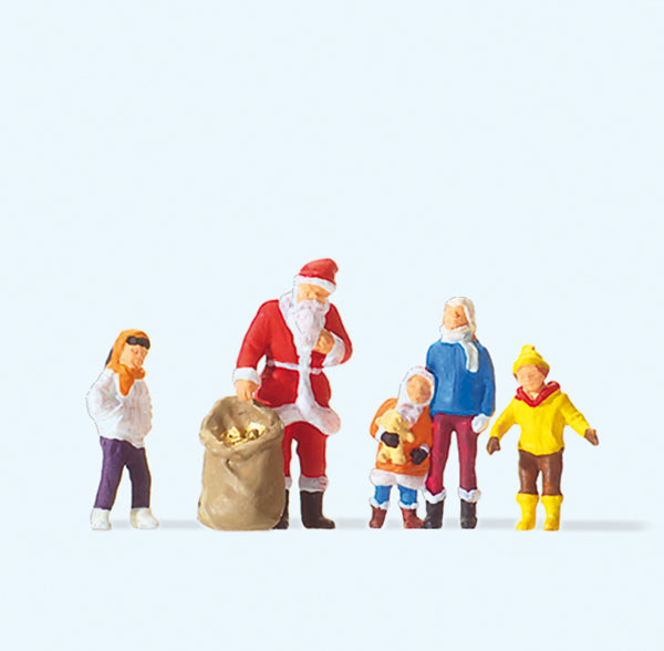 Preiser Father Christmas with Children Figure PR29098