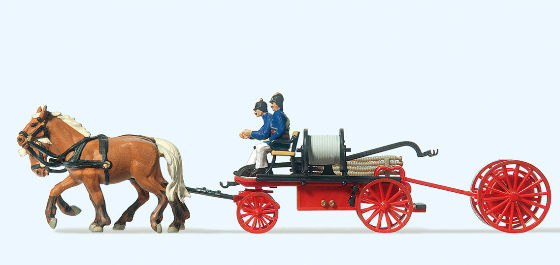 Preiser Horse Drawn Fire Pump (1900) PR30425