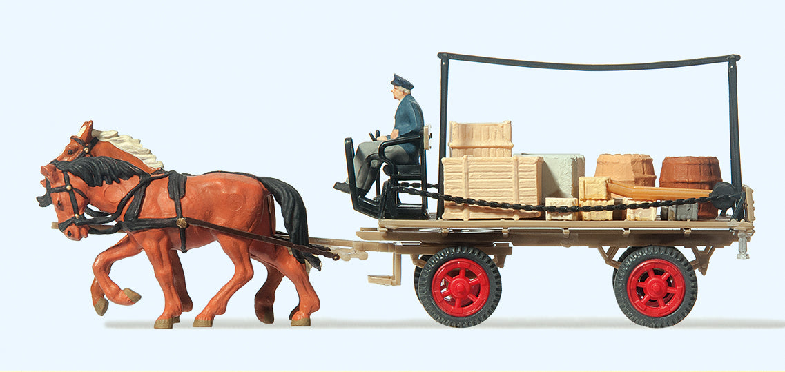 Preiser Horse Drawn Freight Wagon PR30434