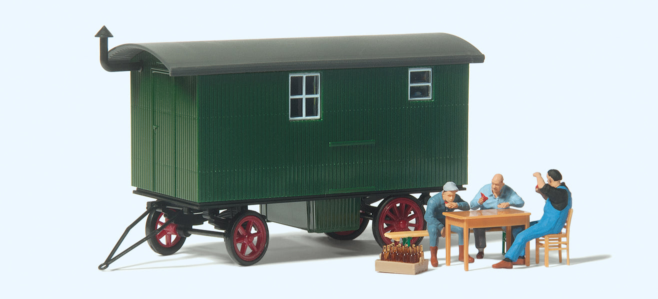 Preiser Construction Workers on a Break Trailer Scene PR33263
