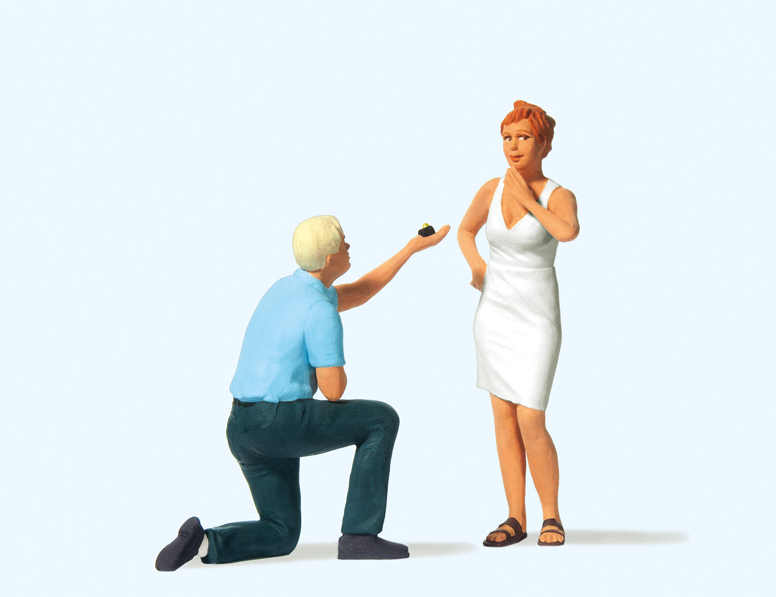 Preiser Marriage Proposal with Ring Figure Set PR44932