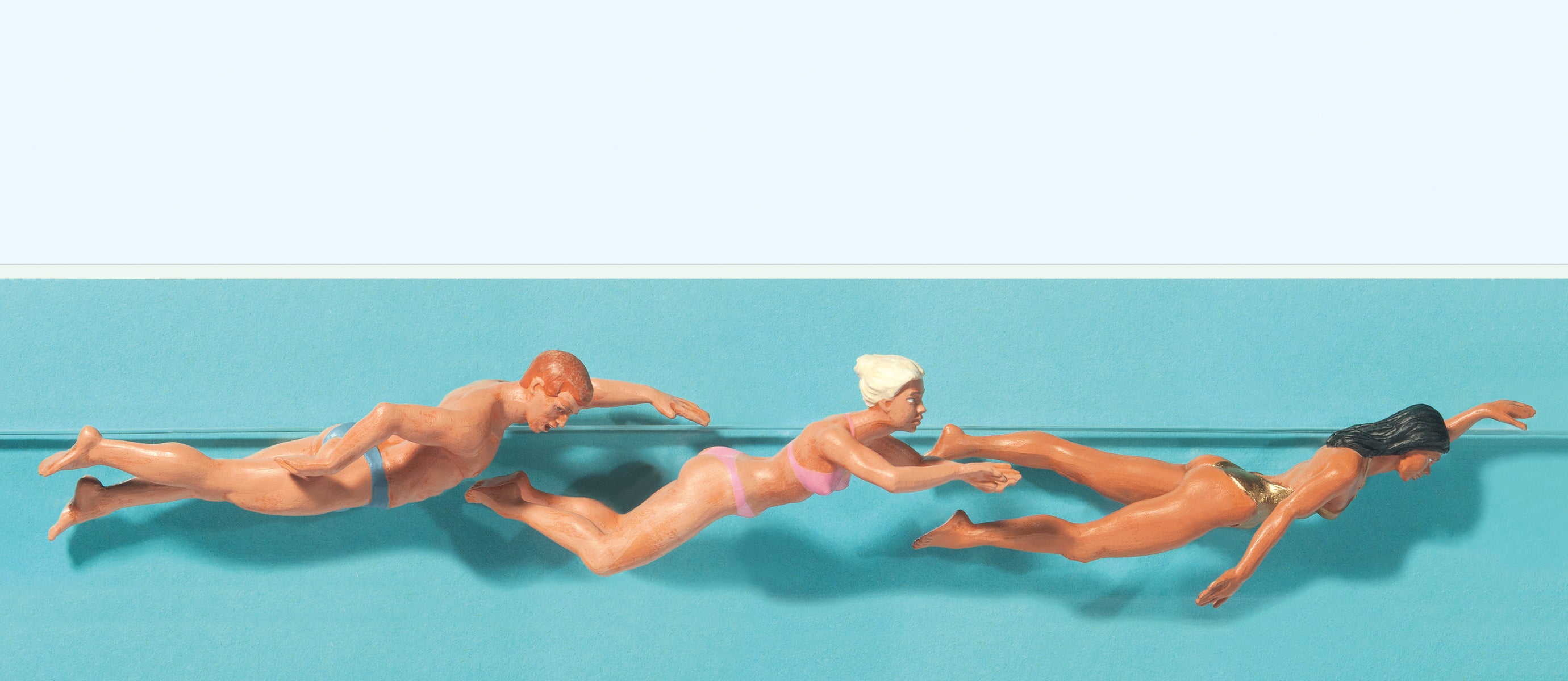 Preiser Swimmers (3) Figure Set PR45012