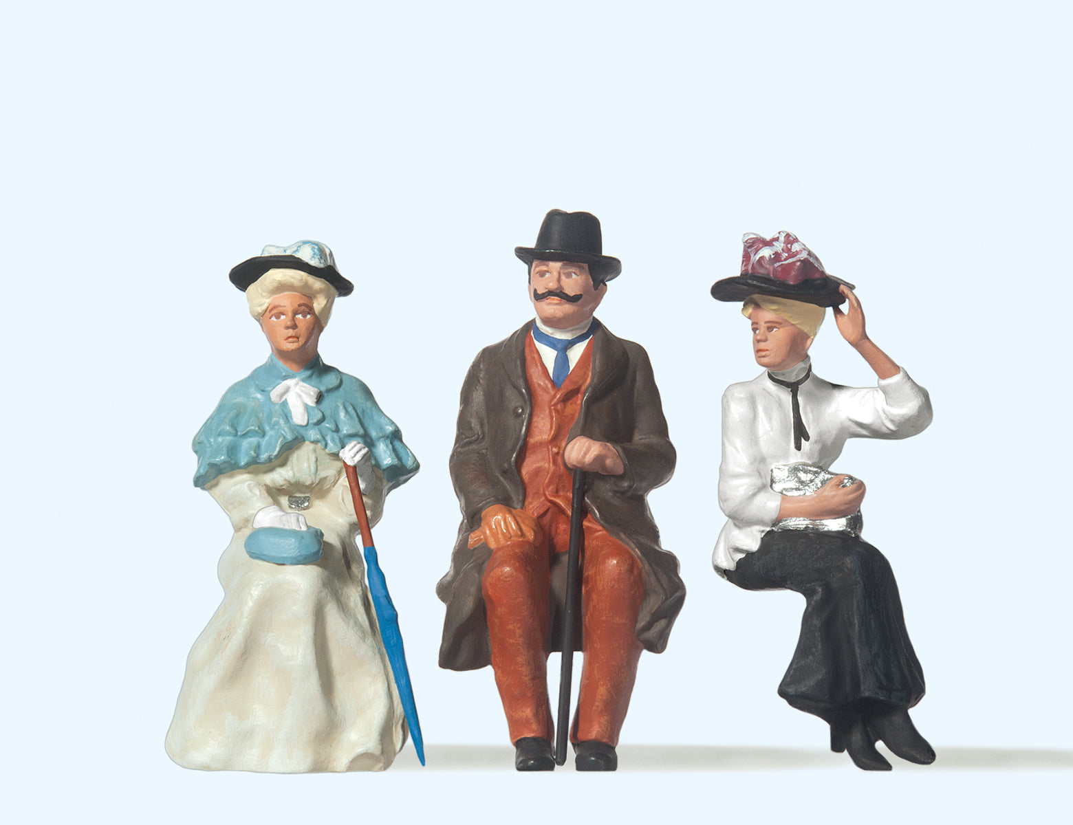 Preiser Seated Passengers (3) Figure Set PR45056