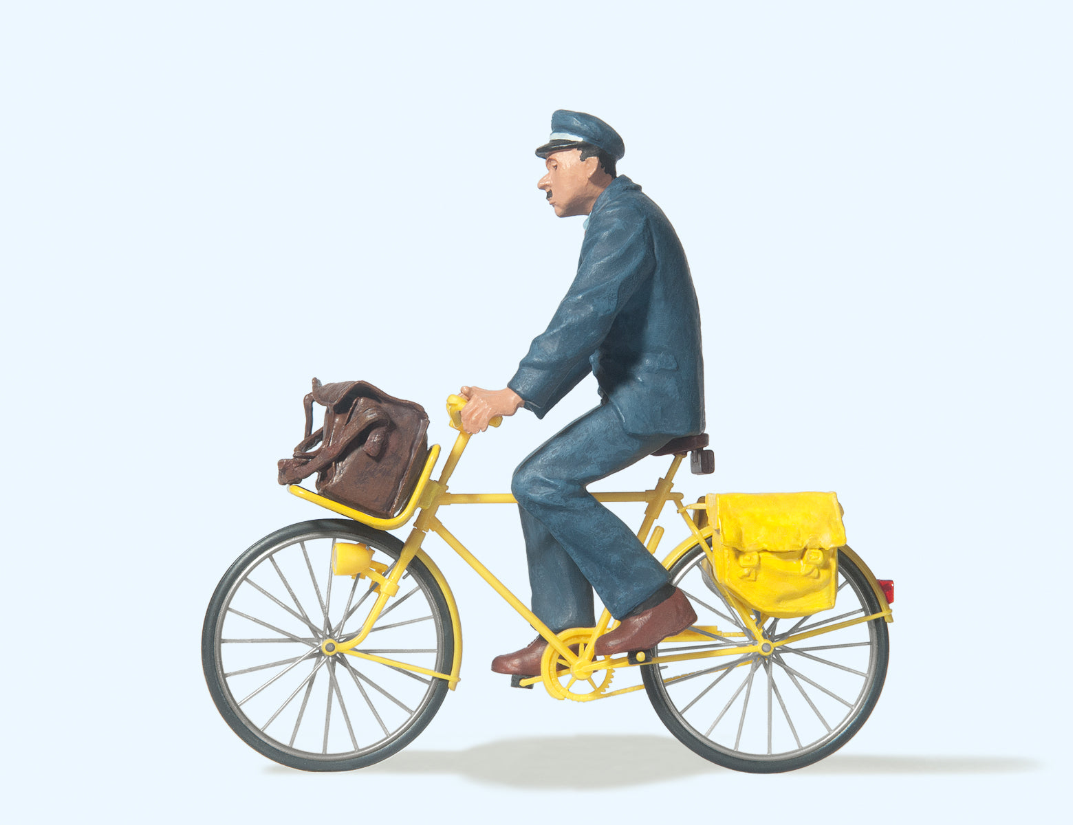 Preiser French Postman on Bicycle Figure Set PR45073