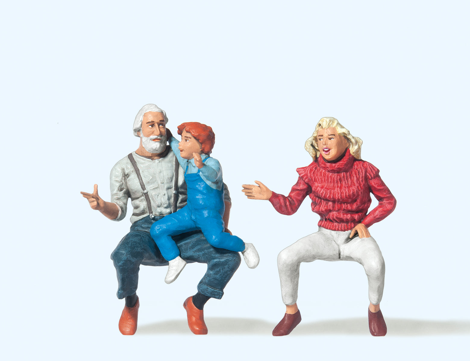 Preiser Grandfather with Grandchildren (3) Figure Set PR45113