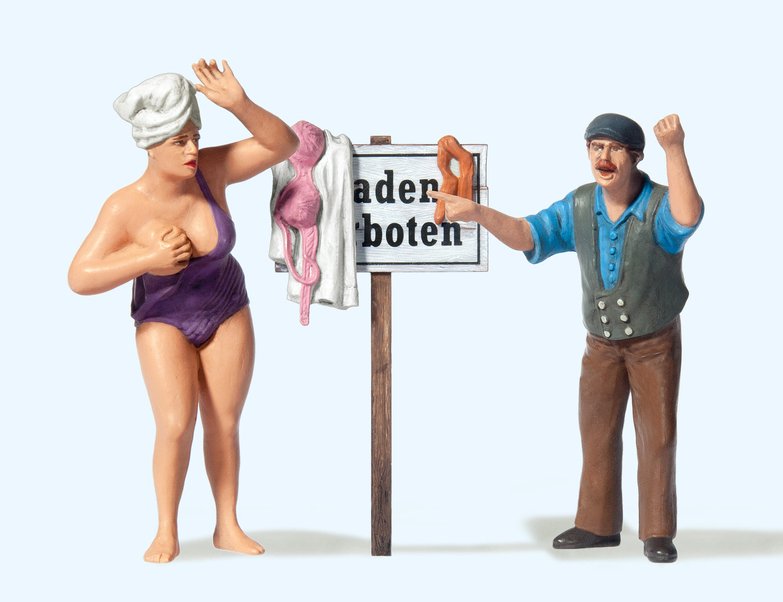 Preiser No Swimming (2) Figure Set PR45128