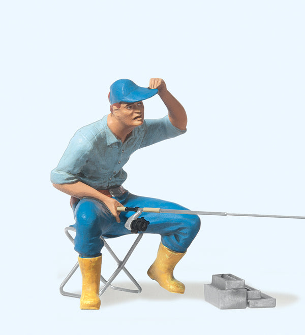 Preiser Angler with Accessories Figure PR45503