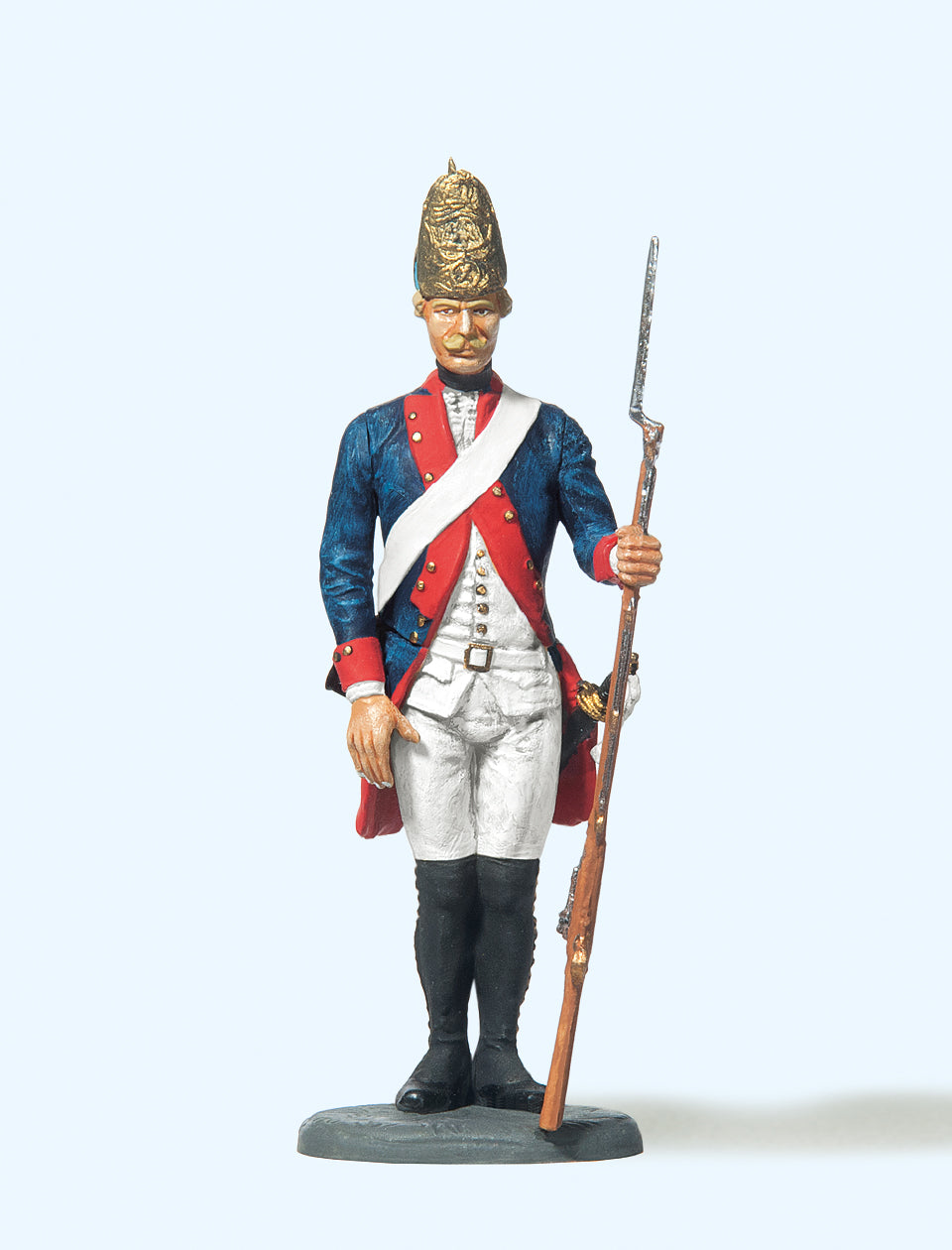 Preiser Prussian (1756) 38 Fusilier Standing Gun Lowered Figure PR54126