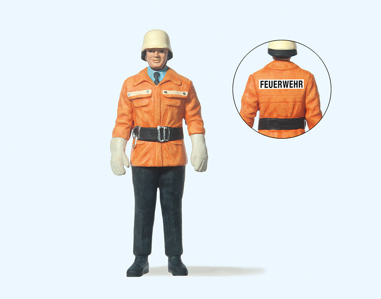 Preiser German Fireman Circa 1985 Figure PR57550