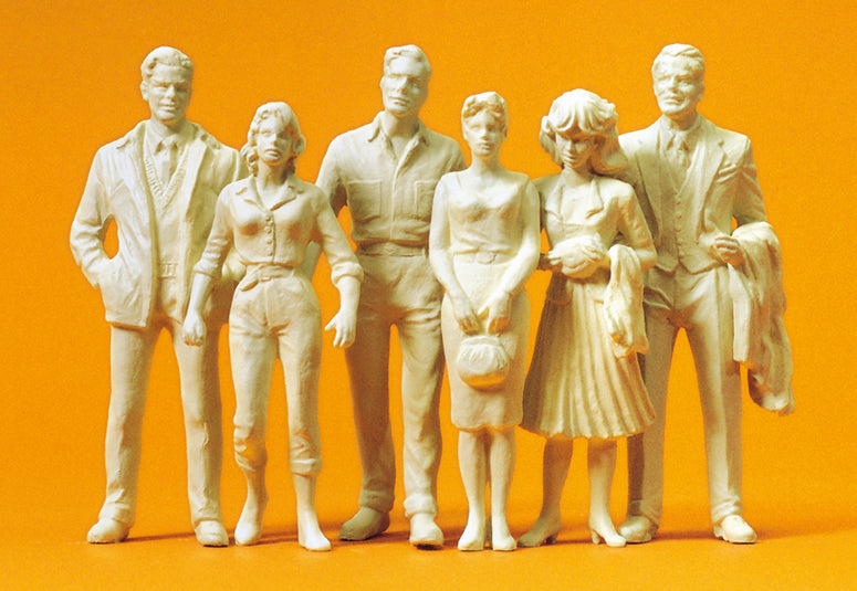 Preiser Passers By (6) Unpainted Figures PR57820