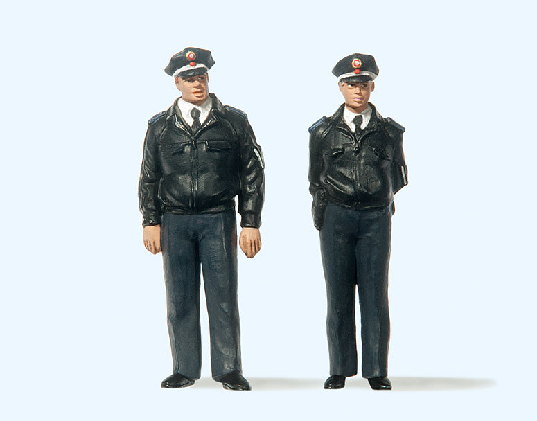 Preiser German Policemen NRD Blue Uniform (2) Figure Set PR63101