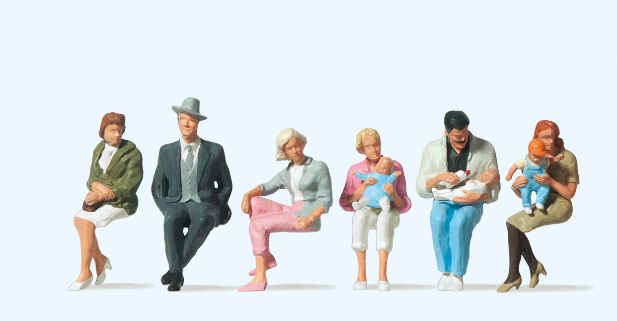 Preiser Seated Persons (6) Figure Set PR65327