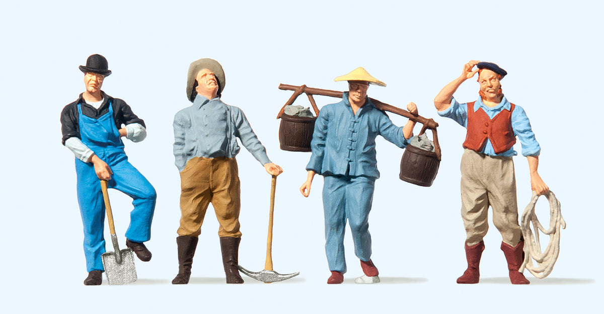 Preiser American Railroad Workers (4) Figure Set PR65343