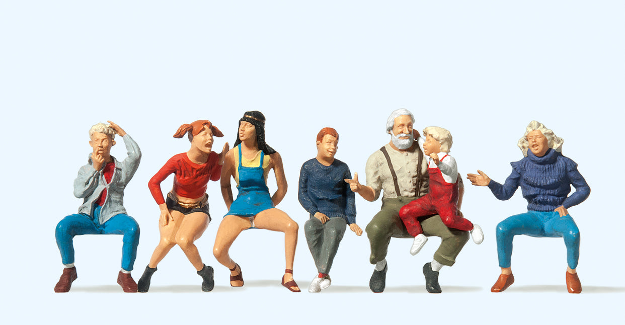 Preiser Grandfather with Grandchildren (6) Figure Set PR65346