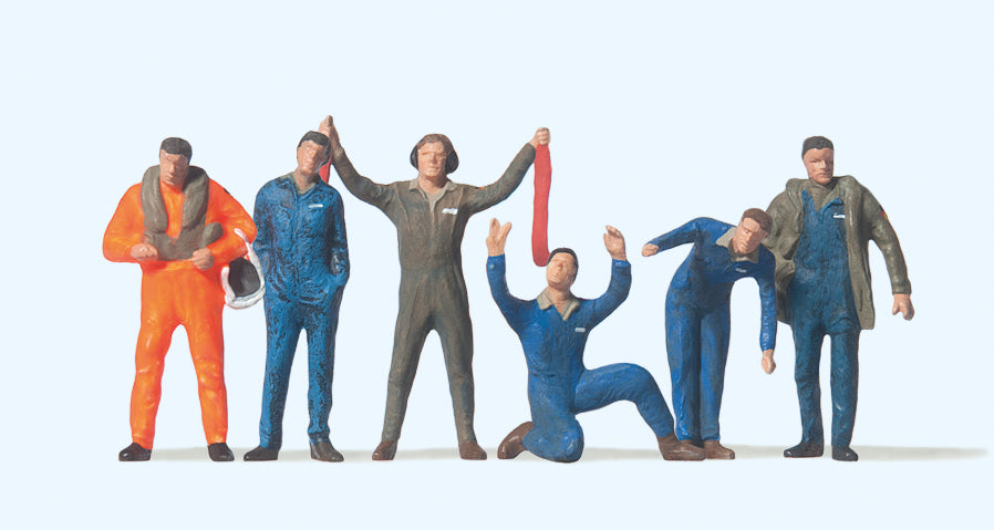 Preiser German Air Force Pilots/Ground Crew (6) Exclusive Figure Set PR72409