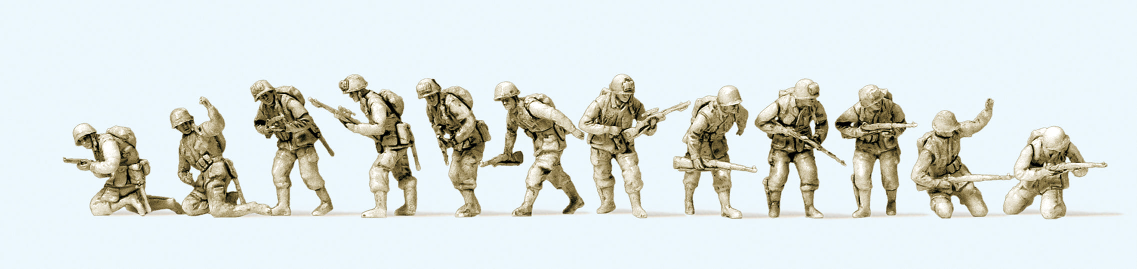Preiser US Airborne Troops D Day 1944 (12) Kit PR72548