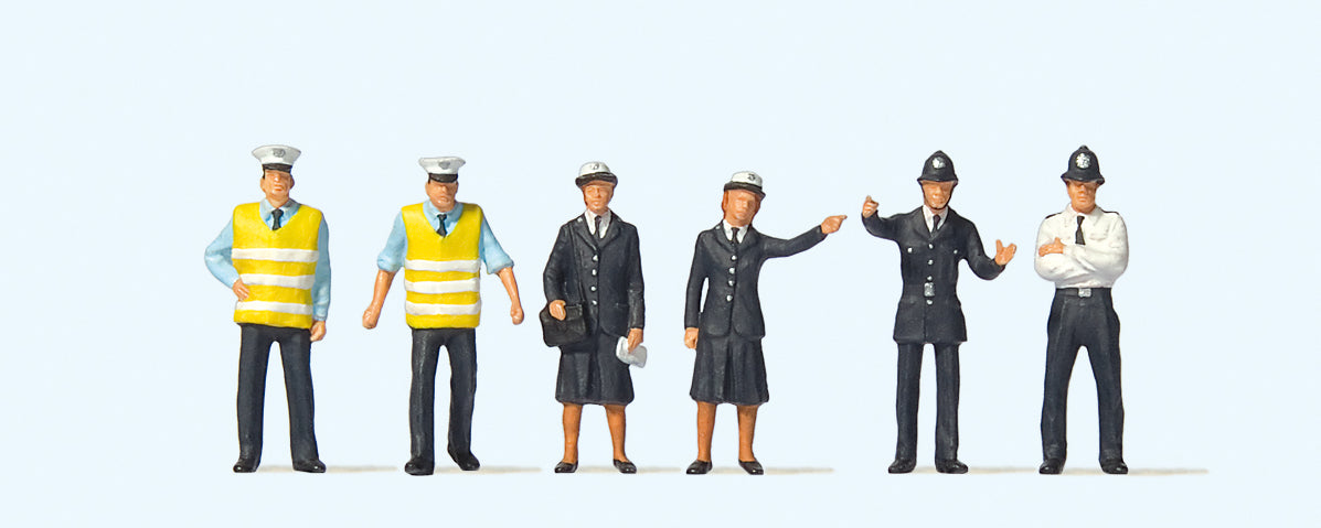 Preiser British Police (6) British OO Scale Figure Set PR73004