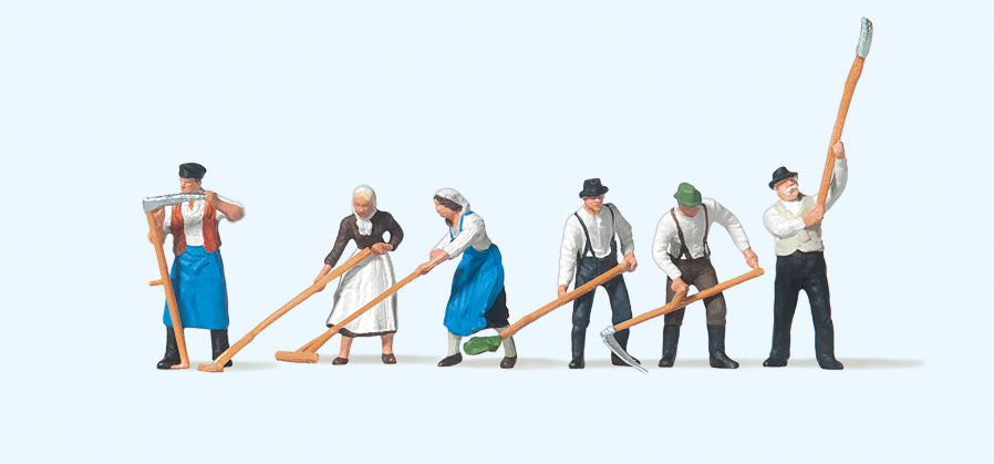 Preiser Hay Harvesters (6) Figure Set PR75010