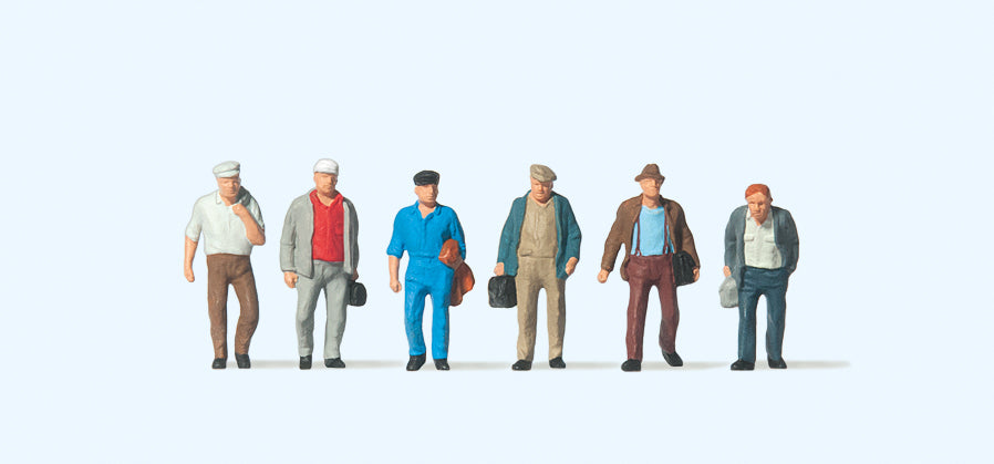 Preiser Male Commuters (6) Figure Set PR75018