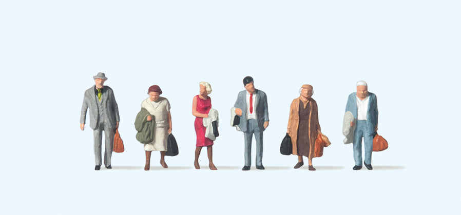 Preiser Passengers (6) Figure Set PR75027