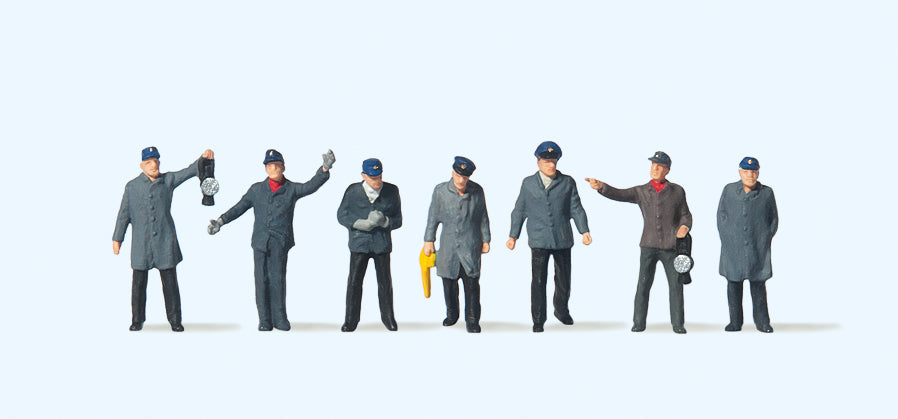 Preiser Railway Yard Workers (7) Figure Set PR75034
