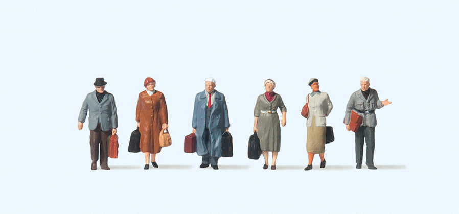 Preiser Travellers Walking Era III (6) Figure Set PR75048