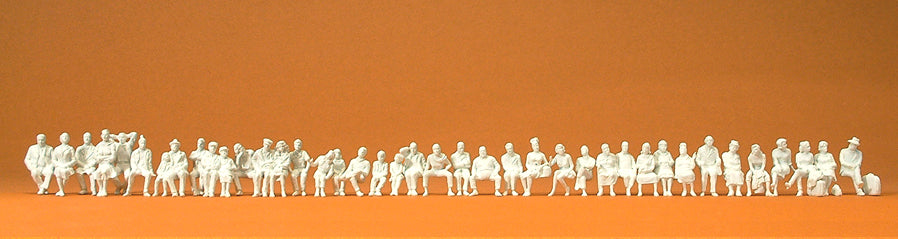 Preiser Seated Passengers (39) Unpainted Figures PR75101