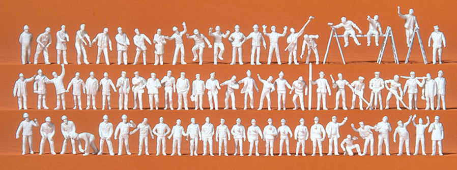 Preiser Working People (70) Unpainted Figure Set PR79009