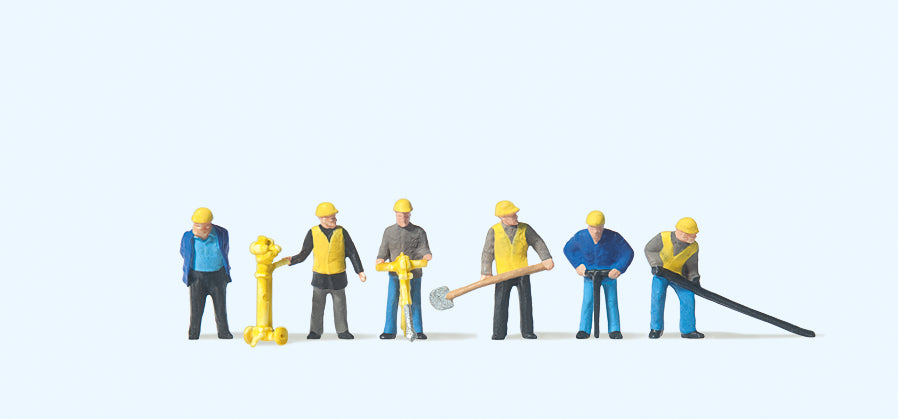 Preiser Track Maintenance Crew (6) Figure Set PR79035