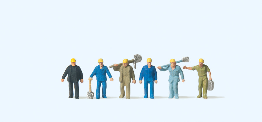 Preiser Track Workers (6) Figure Set PR79096
