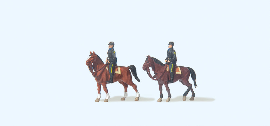 Preiser American Mounted Policemen (2) Figure Set PR79149