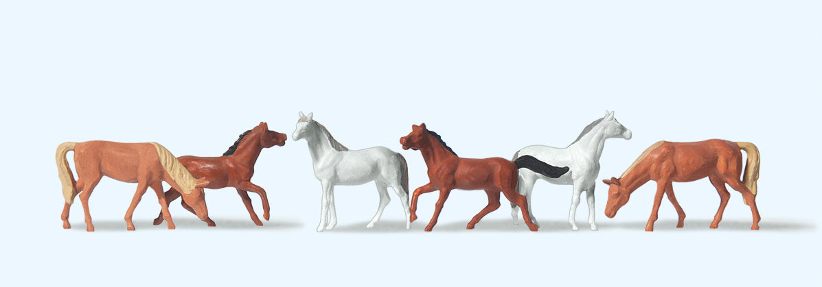 Preiser Horses (6) Figure Set PR79150