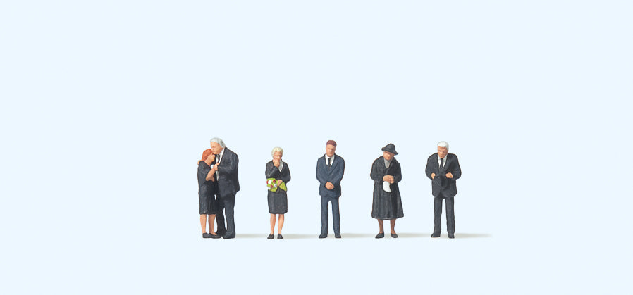 Preiser Funeral Mourners (6) Figure Set PR79195