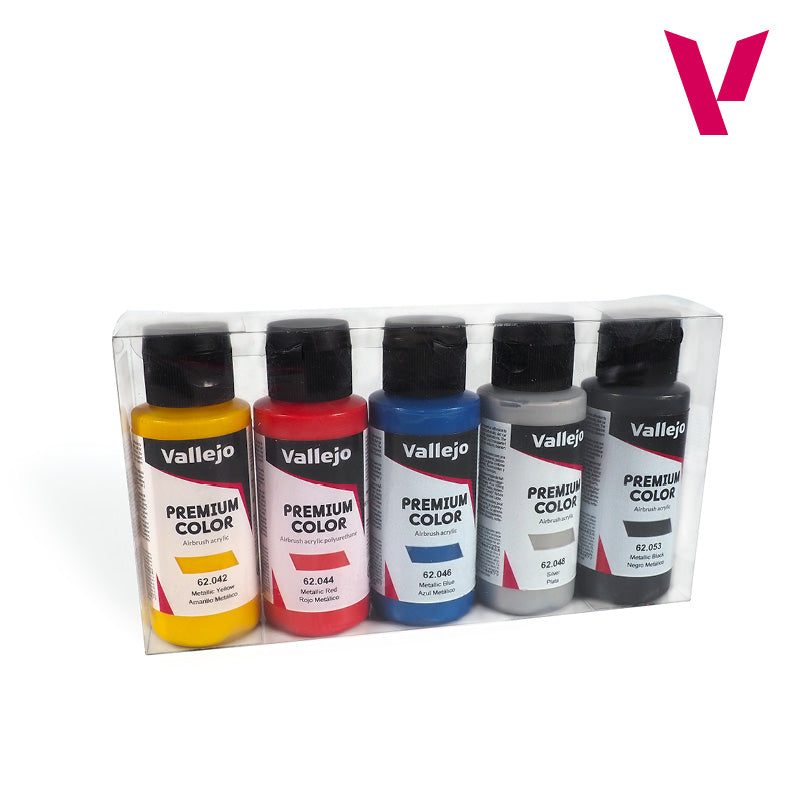AV Vallejo Premium Color - 60ml Set Metallic (5x60ml)