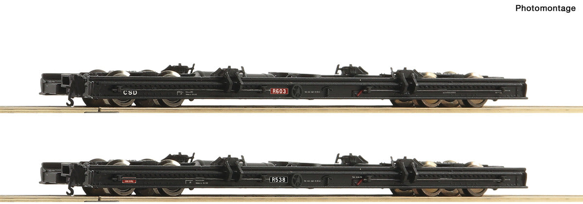 Roco CSD Bogie Roller Wagon Set (2) III RC34068