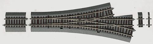 Roco Rocoline Ballasted (DWW15) Three Way Turnout 15 Degree RC42543