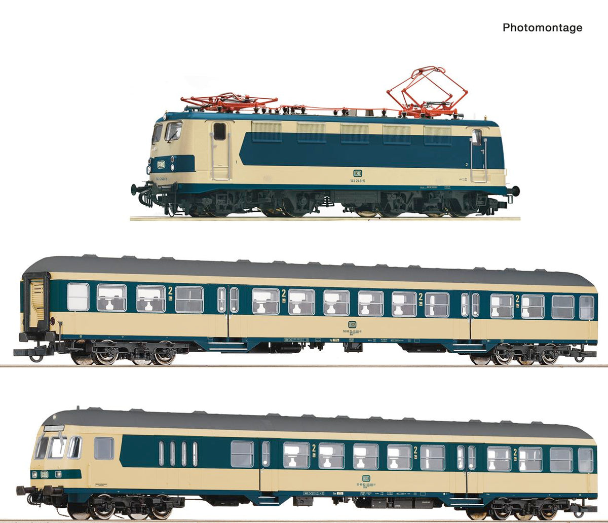 Roco DB BR141 Electric Karlsruhe Train Pack IV (DCC-Sound) RC61484