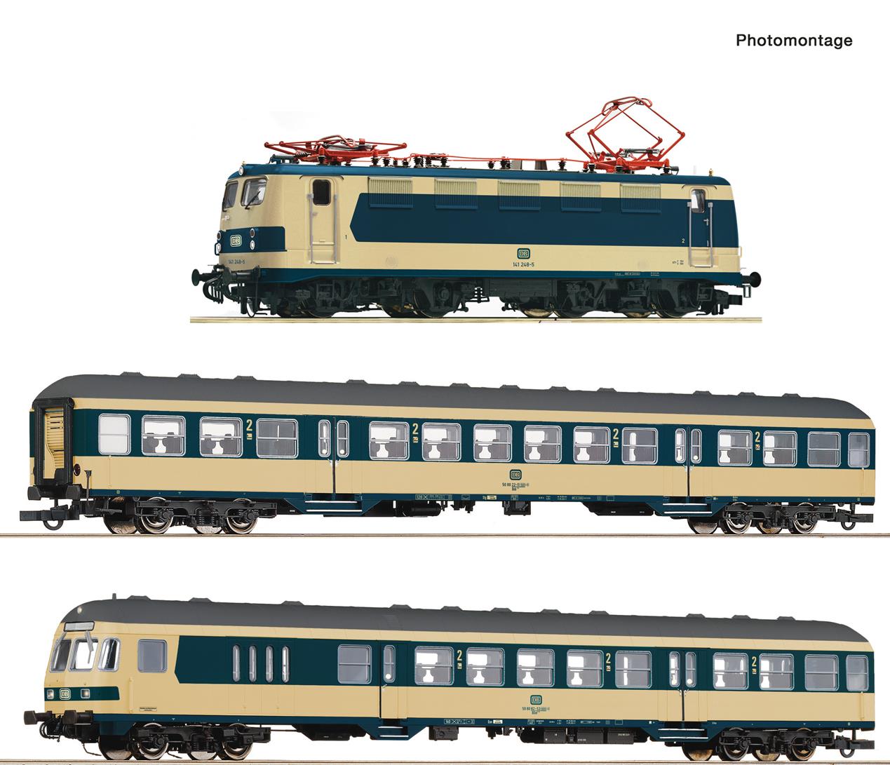 Roco DB BR141 Electric Karlsruhe Train Pack IV (DCC-Sound) RC61484