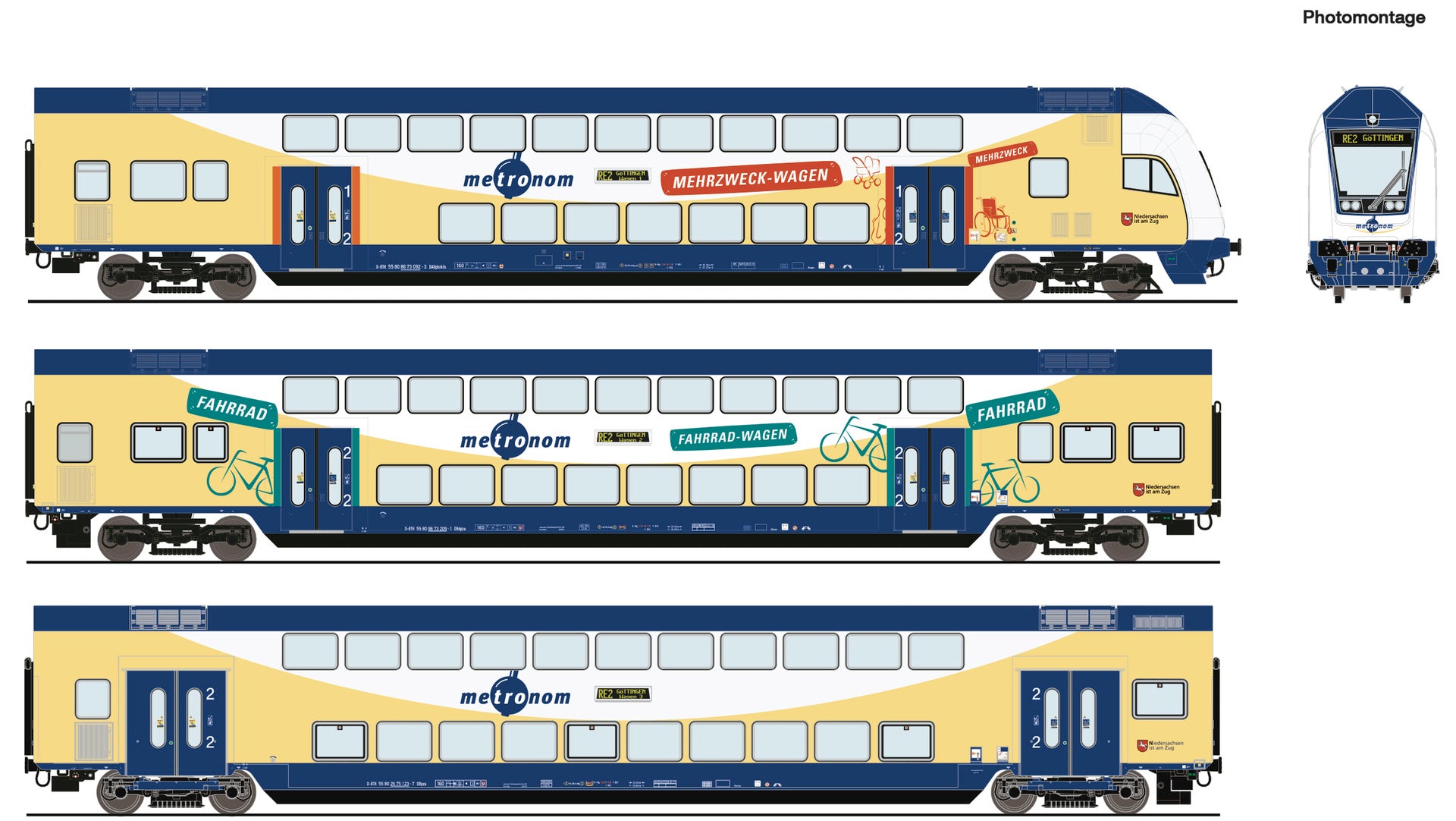 Roco Metronom DABpbzkfa/Dbdpza/Dbpza Coach Set (3) VI RC6210105 ...