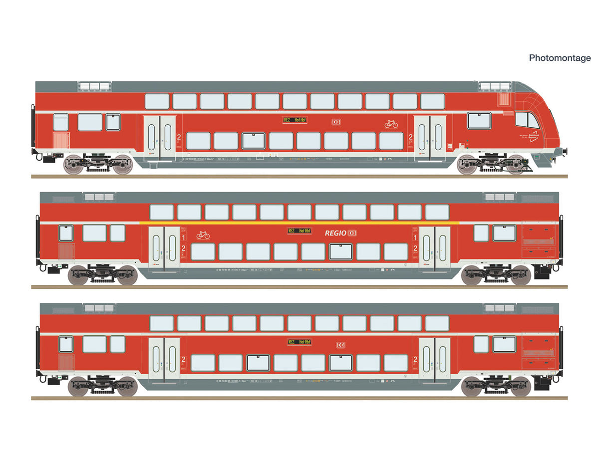 DBAG RE2 Munich-Hof Bi-Level Coach Set (3) VI