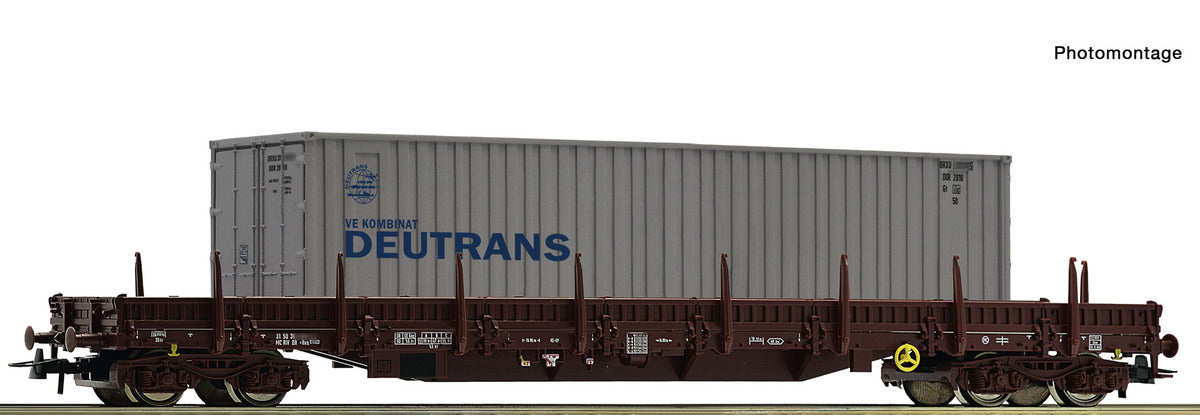 Roco DR Res Bogie Stake Wagon w/Deutrans Container Load IV RC6600032