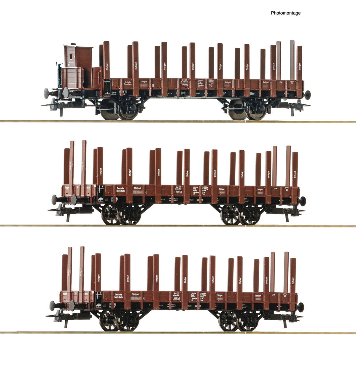 Roco DRG R Stake Wagon Set (3) II RC6600041